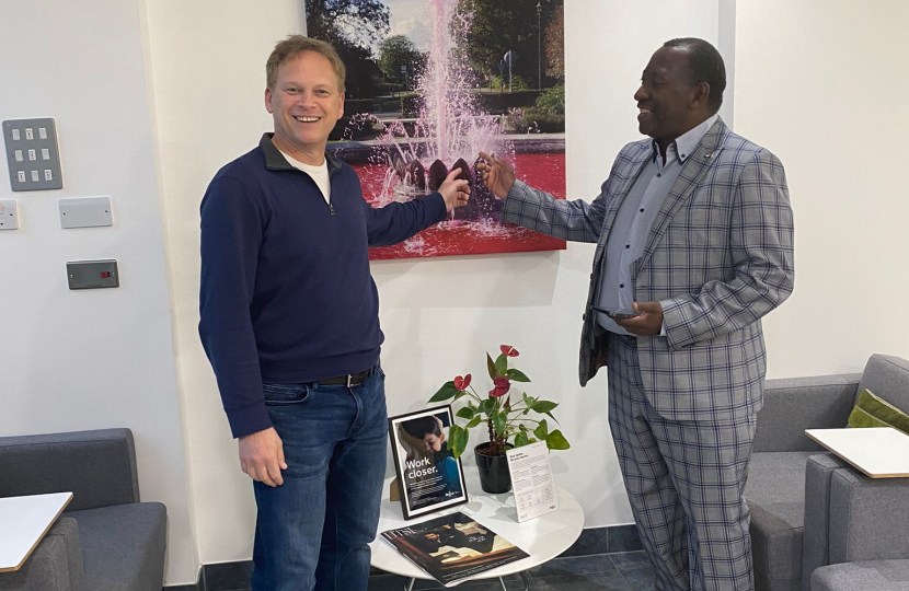 Grant with Tapiwa Gavaza, the CEO of Water Offsets.